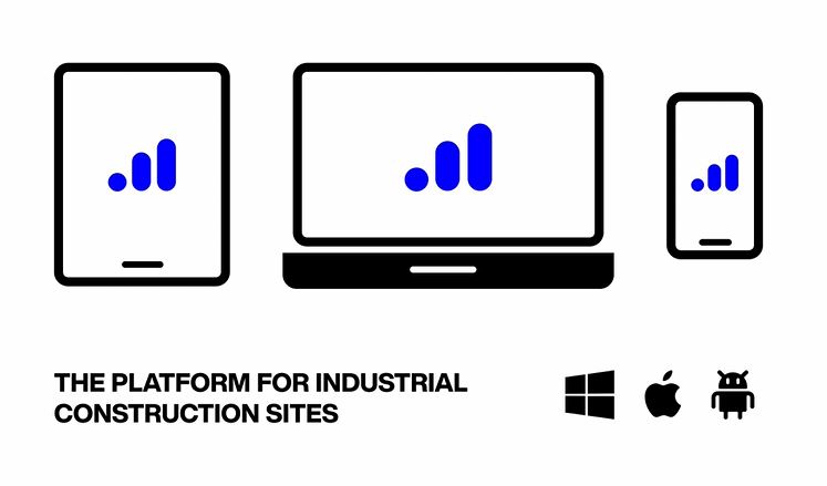 Visualisierung der Insite LMS Plattform auf verschiedenen Geräten, die mobilen Zugriff und Zusammenarbeit im Anlagenbau symbolisiert